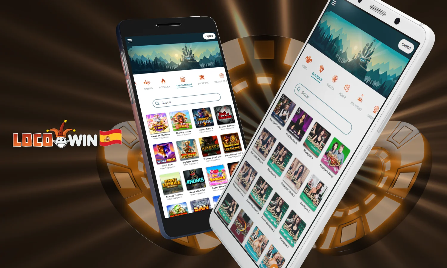 Versi&oacute;n para navegador y app para m&oacute;vil de Locowin Casino