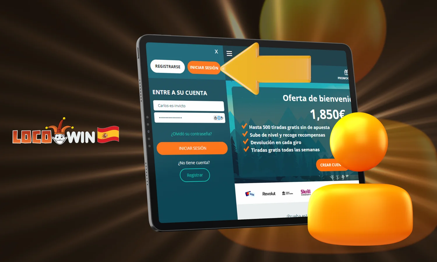 Gu&iacute;a de acceso al perfil de Locowin